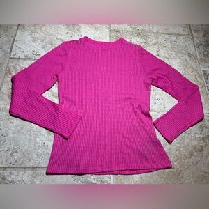 Pilcro Pink Ribbed Top Womens Size Large
